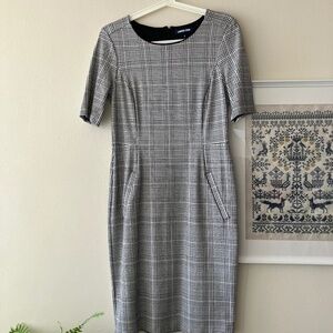 Glen plaid Lands End sheath dress